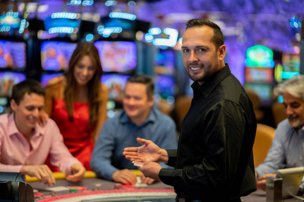 Evolution Gaming live-dealer studio with multi-camera setup and professional dealer